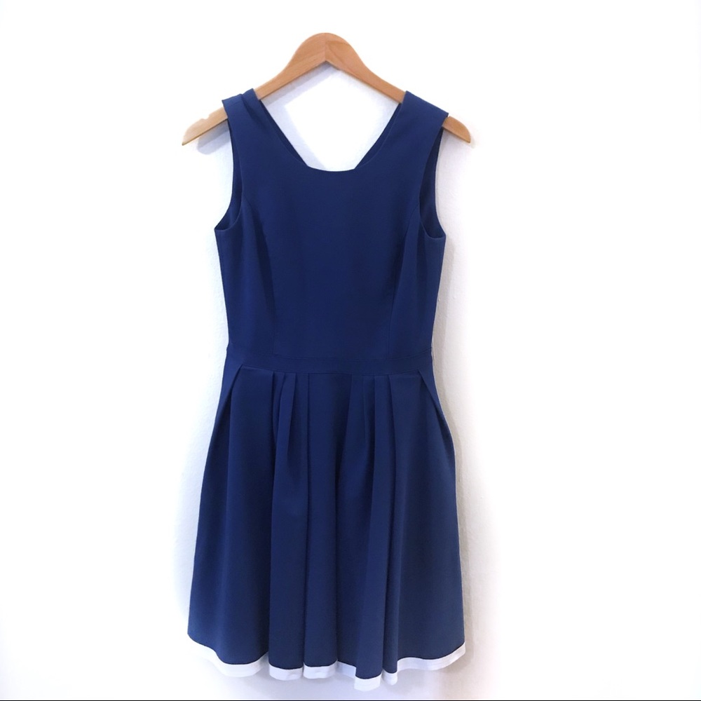 Blue Flare Dress with POCKETS!